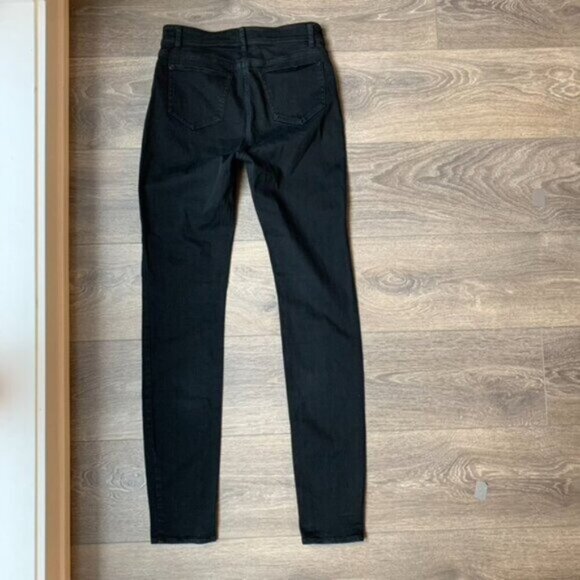 Wilfred Free Aritzia Women's Skinny Jeans Black midrise Stretch Denim Size 0 - Picture 9 of 13